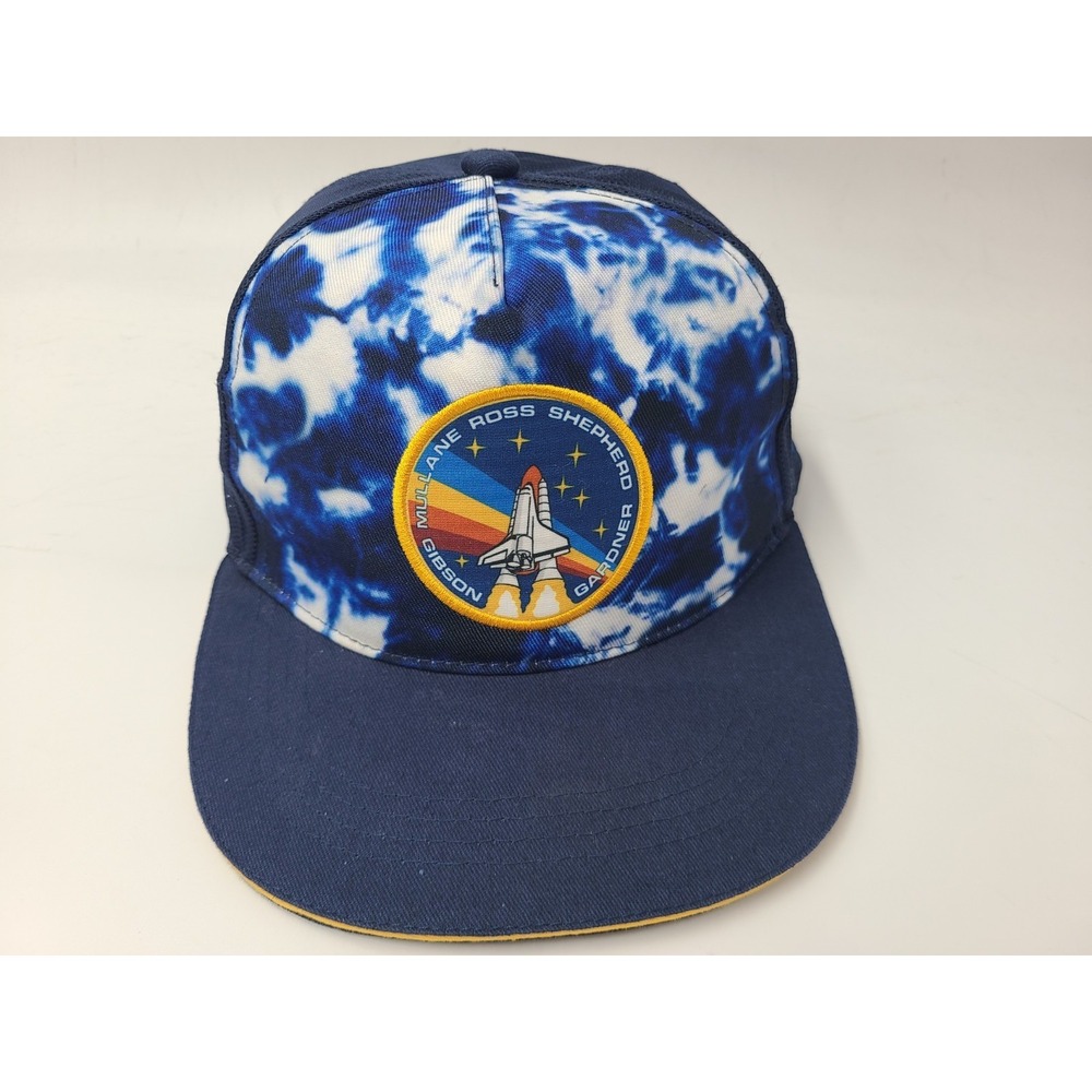 Youth NASA STS-27 Space Shuttle‎ Mesh Trucker Snapback Hat Cap Boys Girls Blue